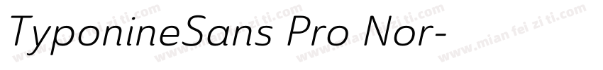 TyponineSans Pro Nor字体转换